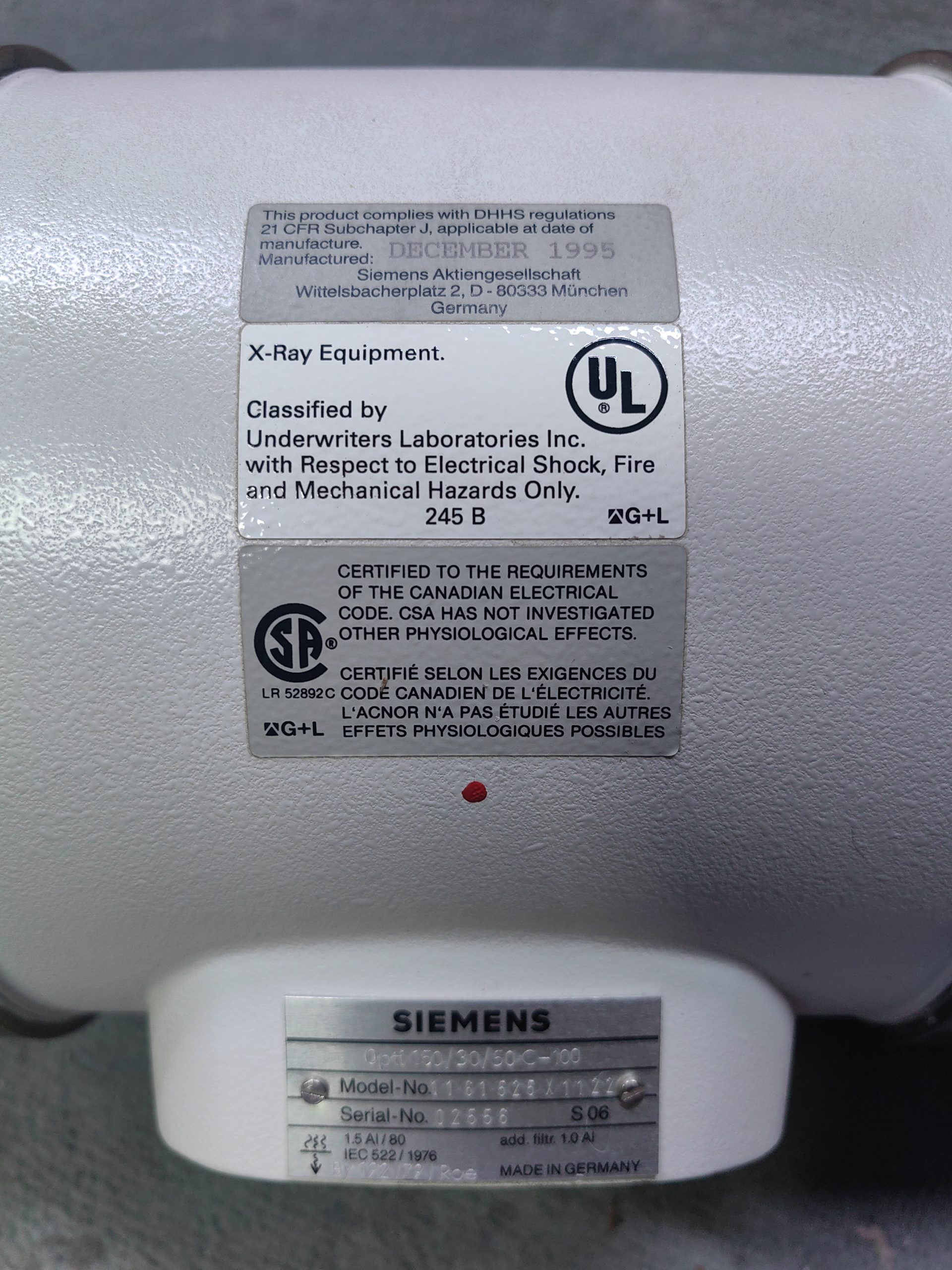 Röntgenröhre SIEMENS Opti 150/3050C – Bild 2